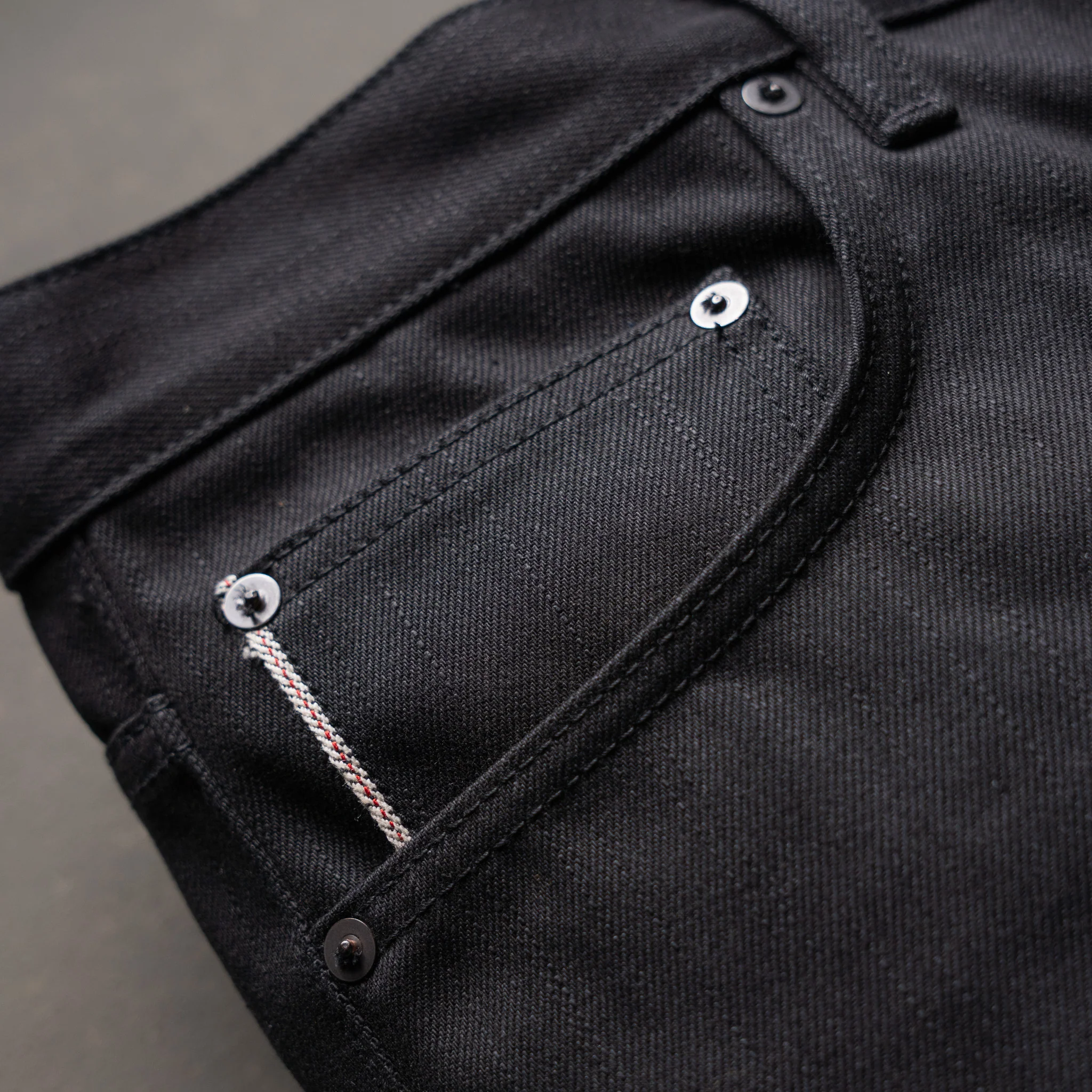 True Straight 14oz Onyx Double Black Japan Selvage Denim - Image 10