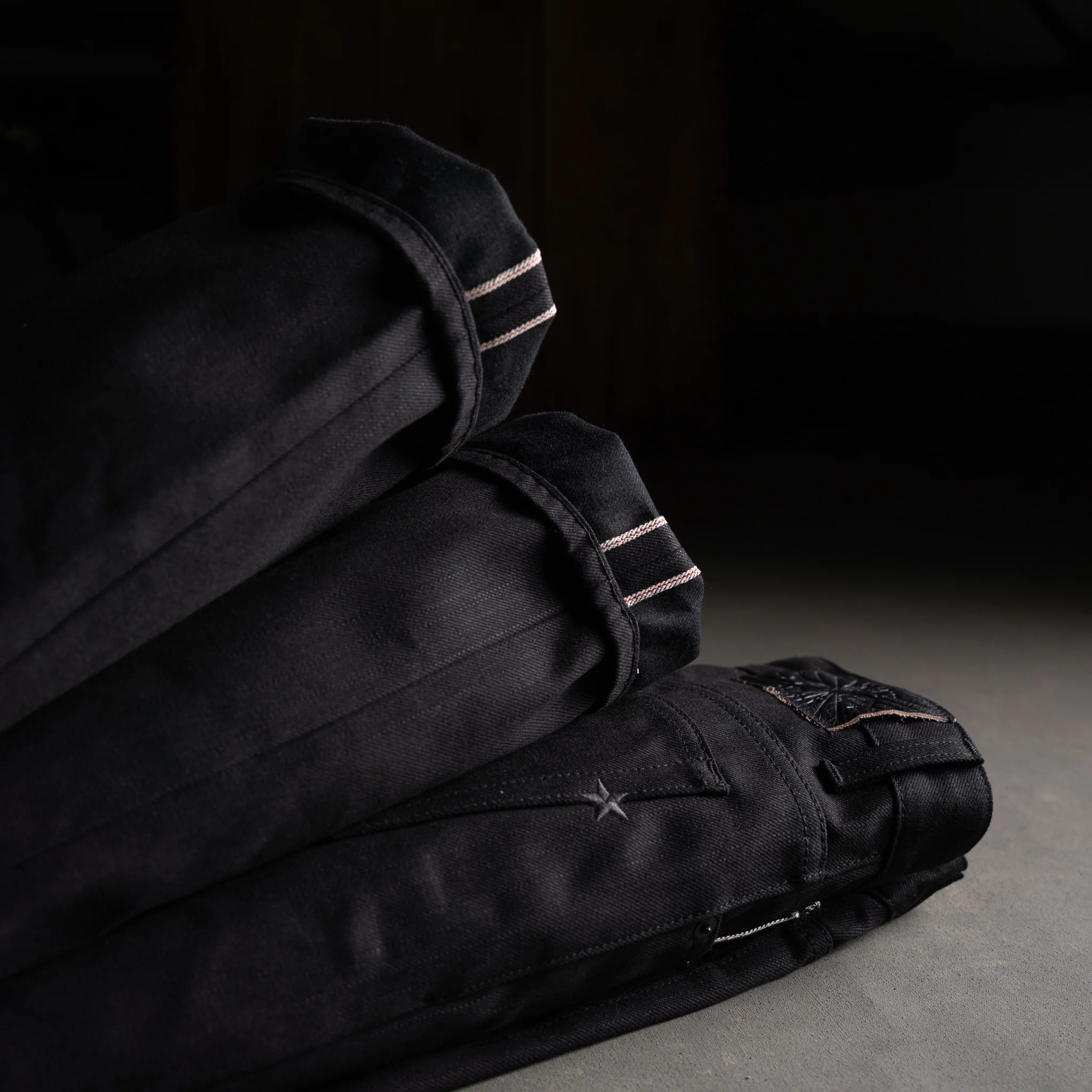 True Straight 14oz Onyx Double Black Japan Selvage Denim - Image 15