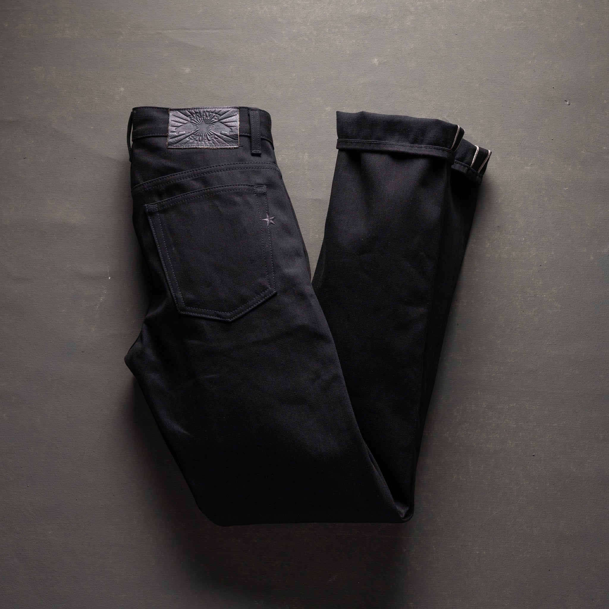 True Straight 14oz Onyx Double Black Japan Selvage Denim - Image 16