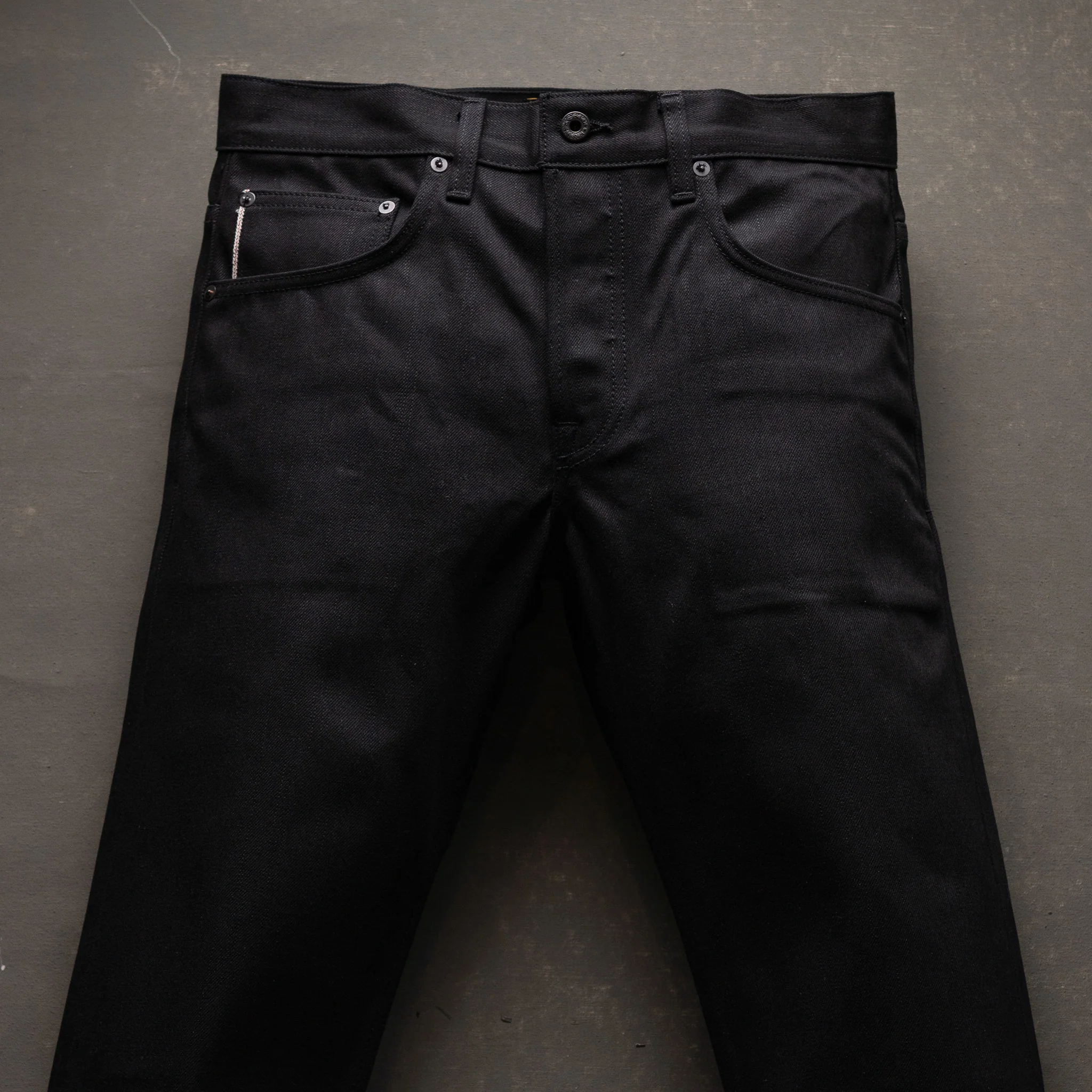 True Straight 14oz Onyx Double Black Japan Selvage Denim - Image 6