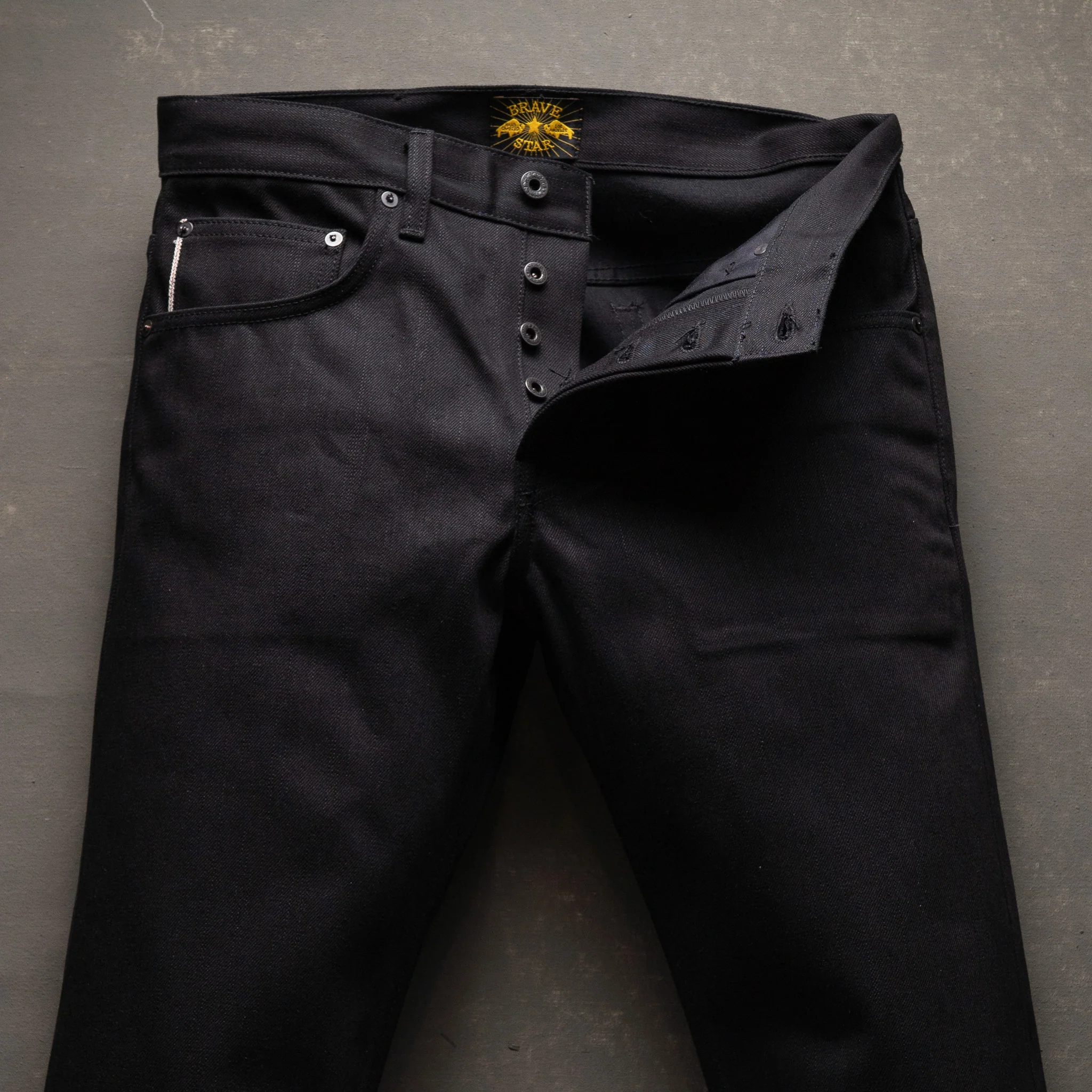 True Straight 14oz Onyx Double Black Japan Selvage Denim - Image 7
