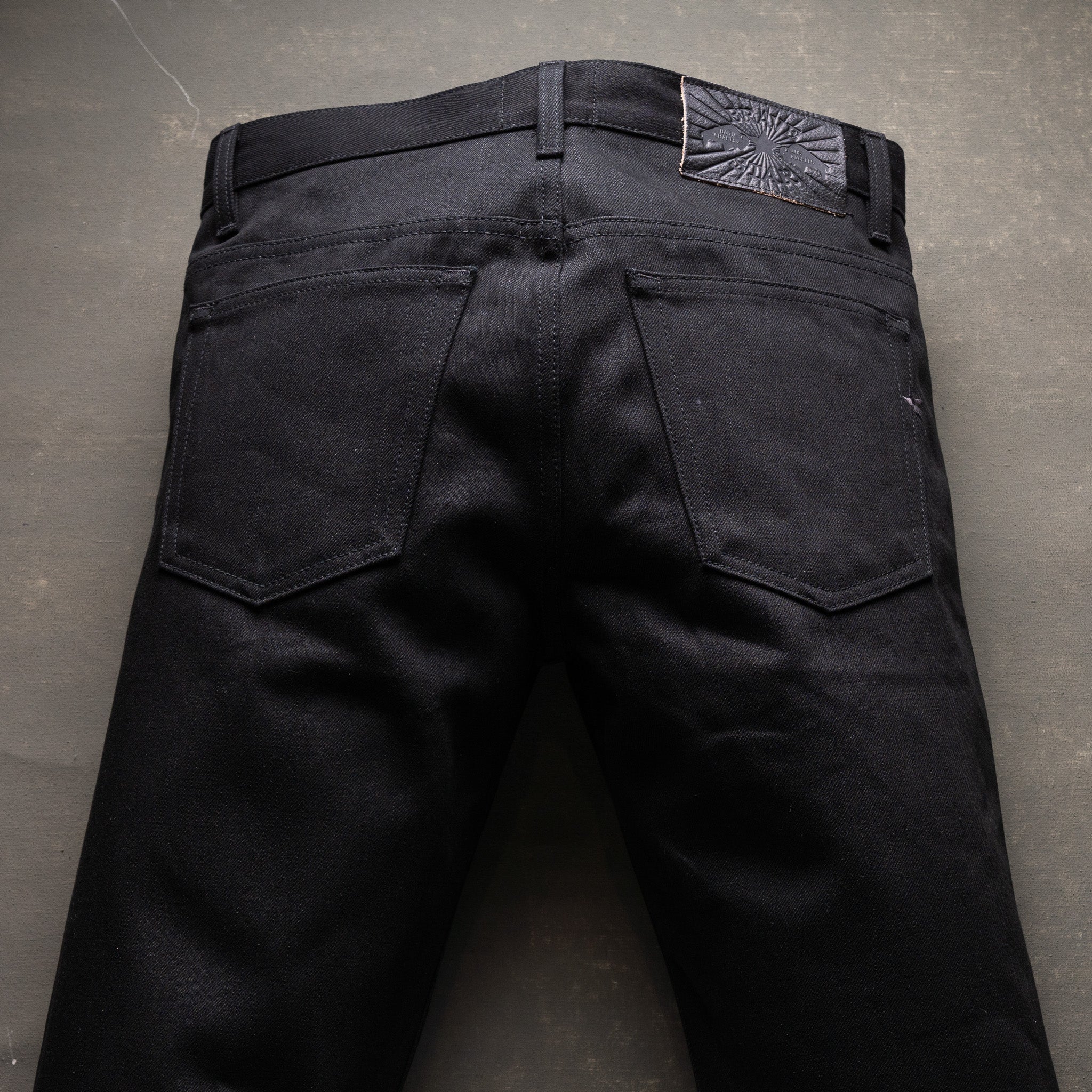 True Straight 14oz Onyx Double Black Japan Selvage Denim - Image 8