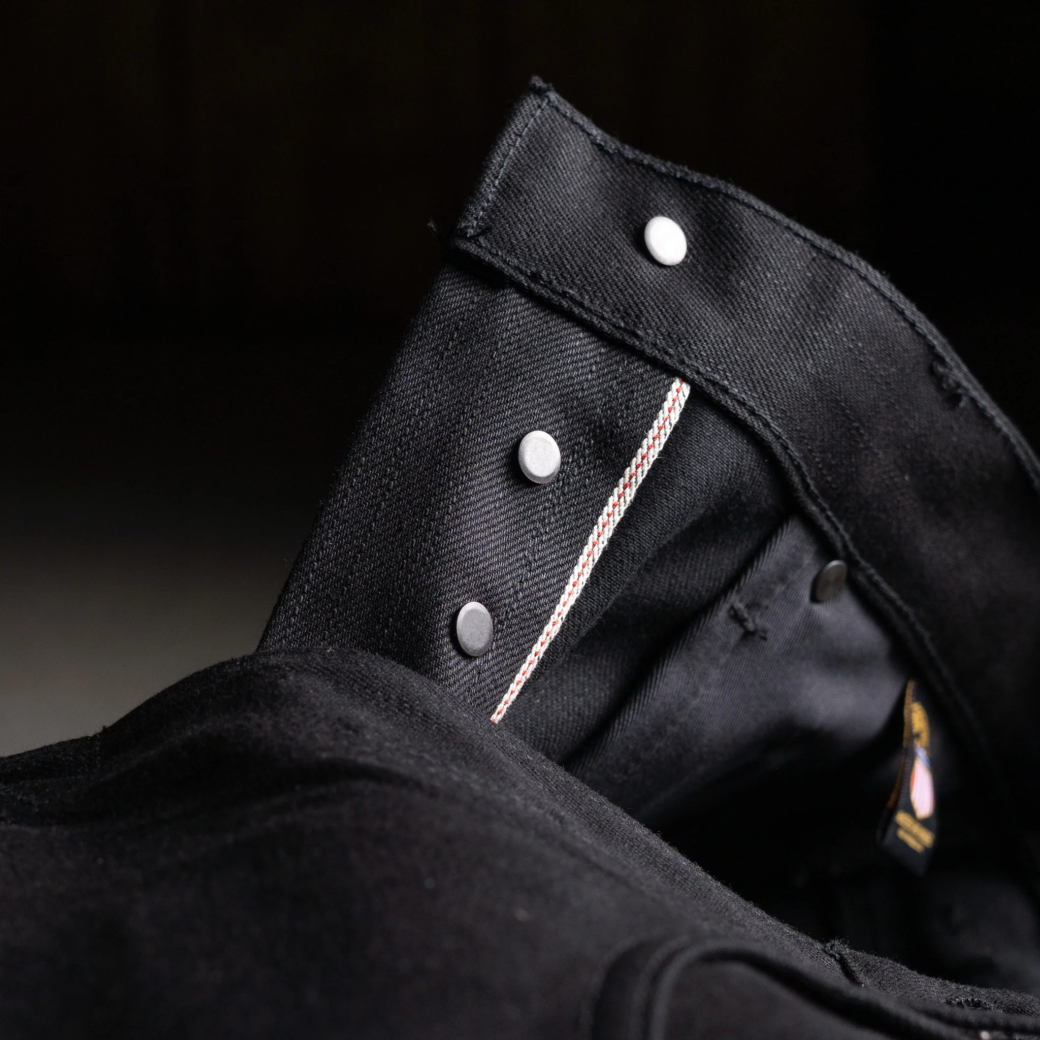 True Straight 14oz Onyx Double Black Japan Selvage Denim - Image 9