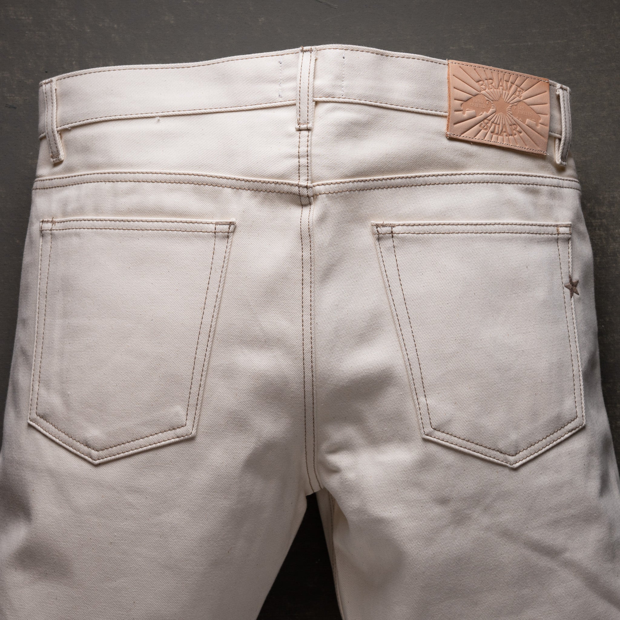 Slim Straight 12oz Desert Bone Japan Selvage Denim - Image 10