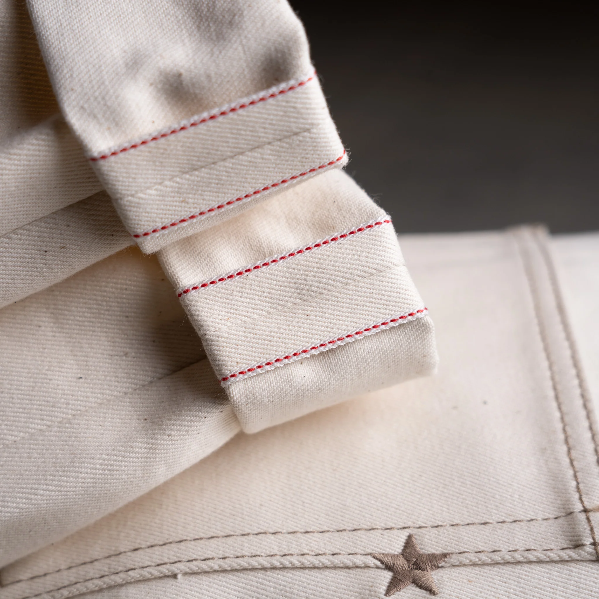 Slim Straight 12oz Desert Bone Japan Selvage Denim - Image 12