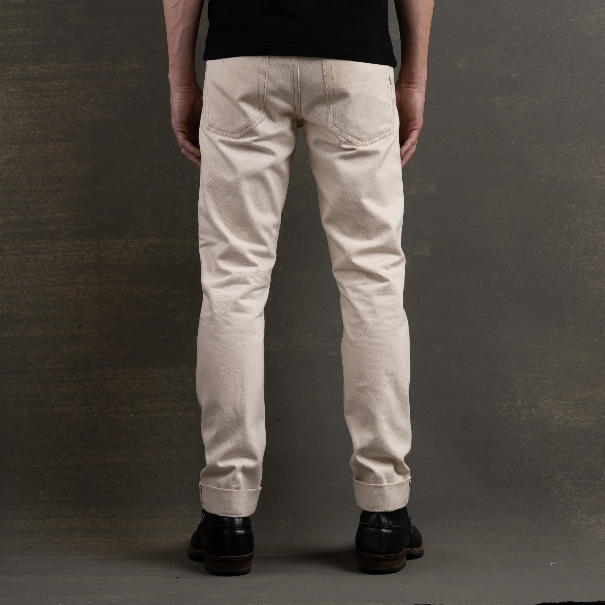 Slim Straight 12oz Desert Bone Japan Selvage Denim - Image 3