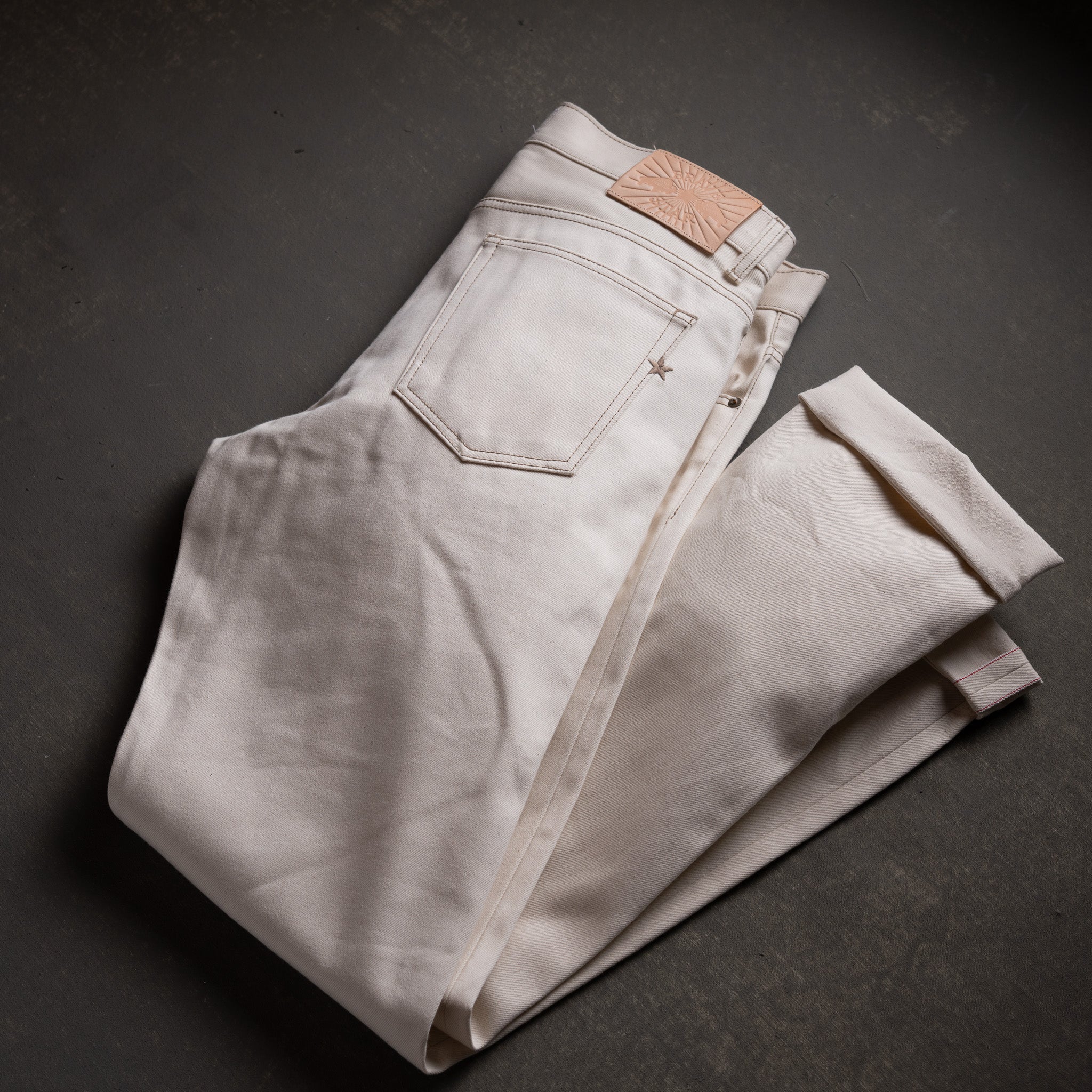 Slim Straight 12oz Desert Bone Japan Selvage Denim - Image 5