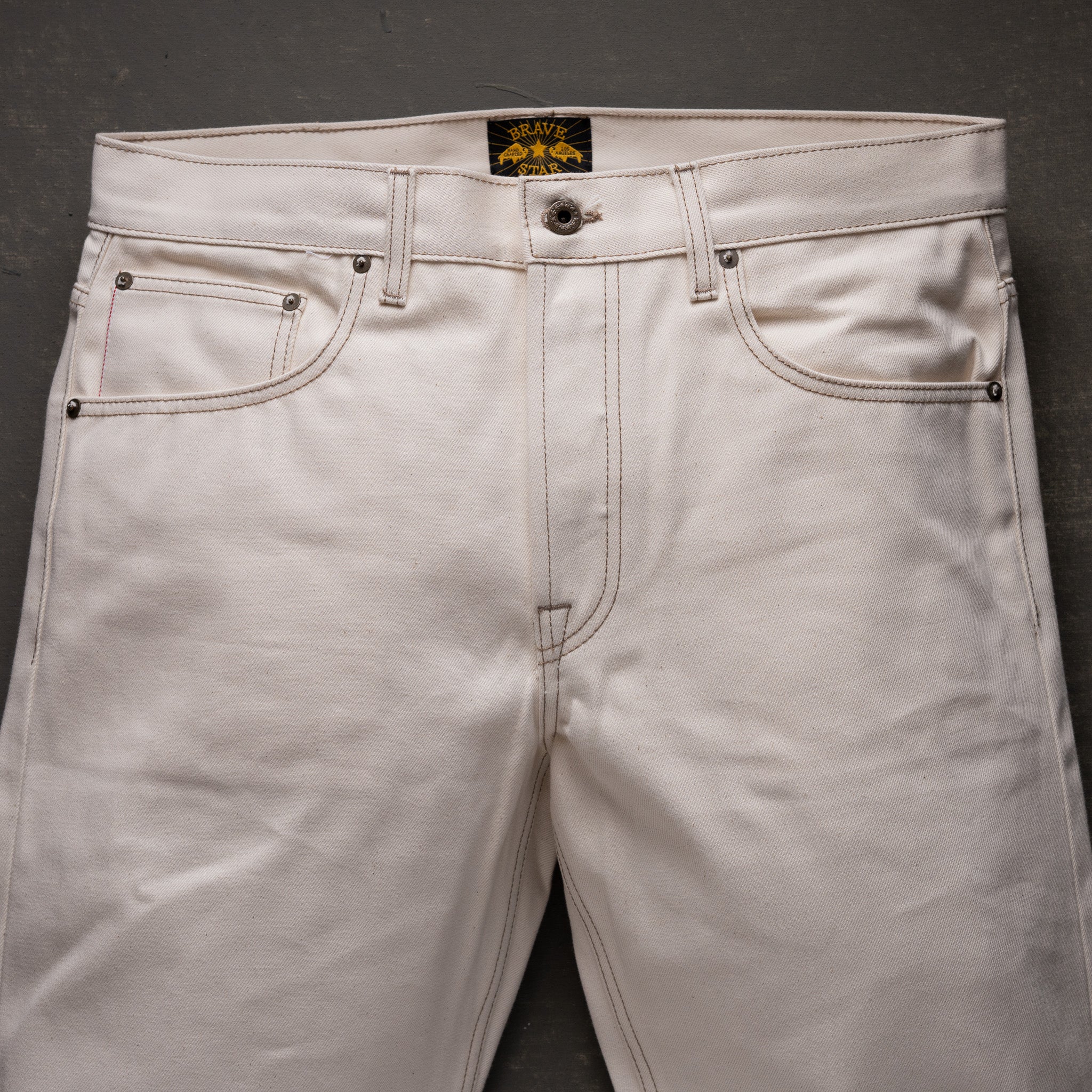 Slim Straight 12oz Desert Bone Japan Selvage Denim - Image 6