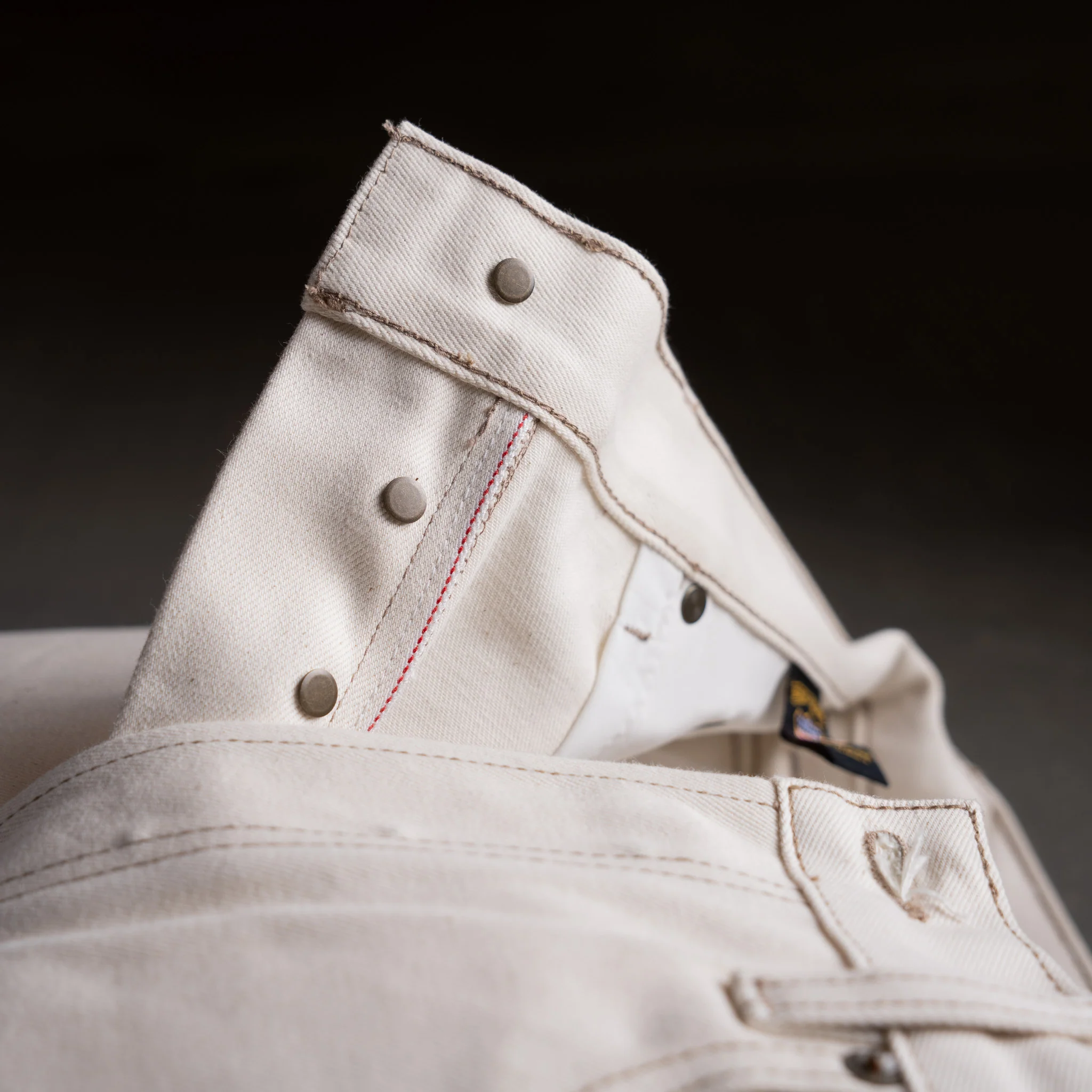 Slim Straight 12oz Desert Bone Japan Selvage Denim - Image 9