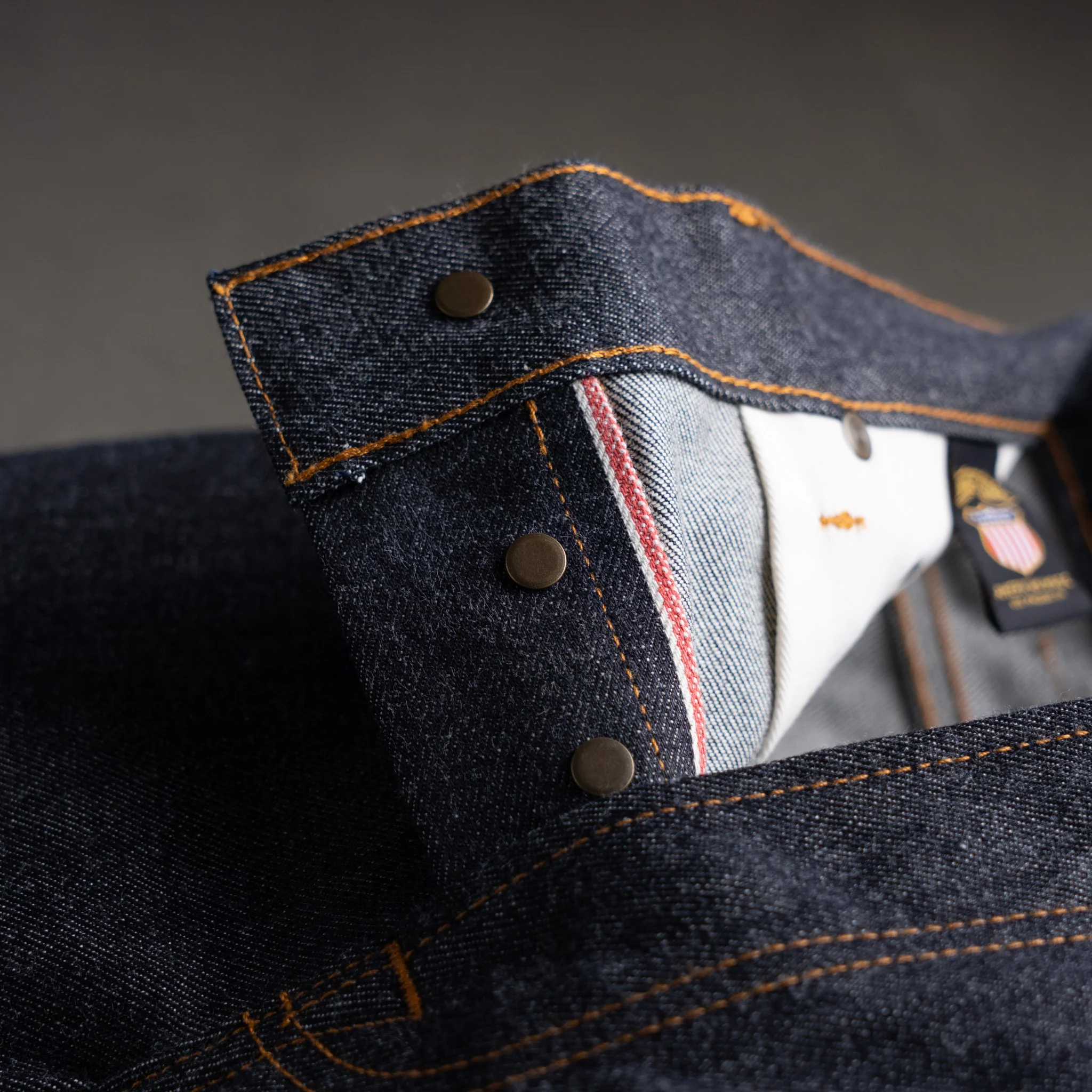 Slim Straight 14oz 'Bayou Blue' Vidalia Mills USA Selvage Denim Jean - Image 10