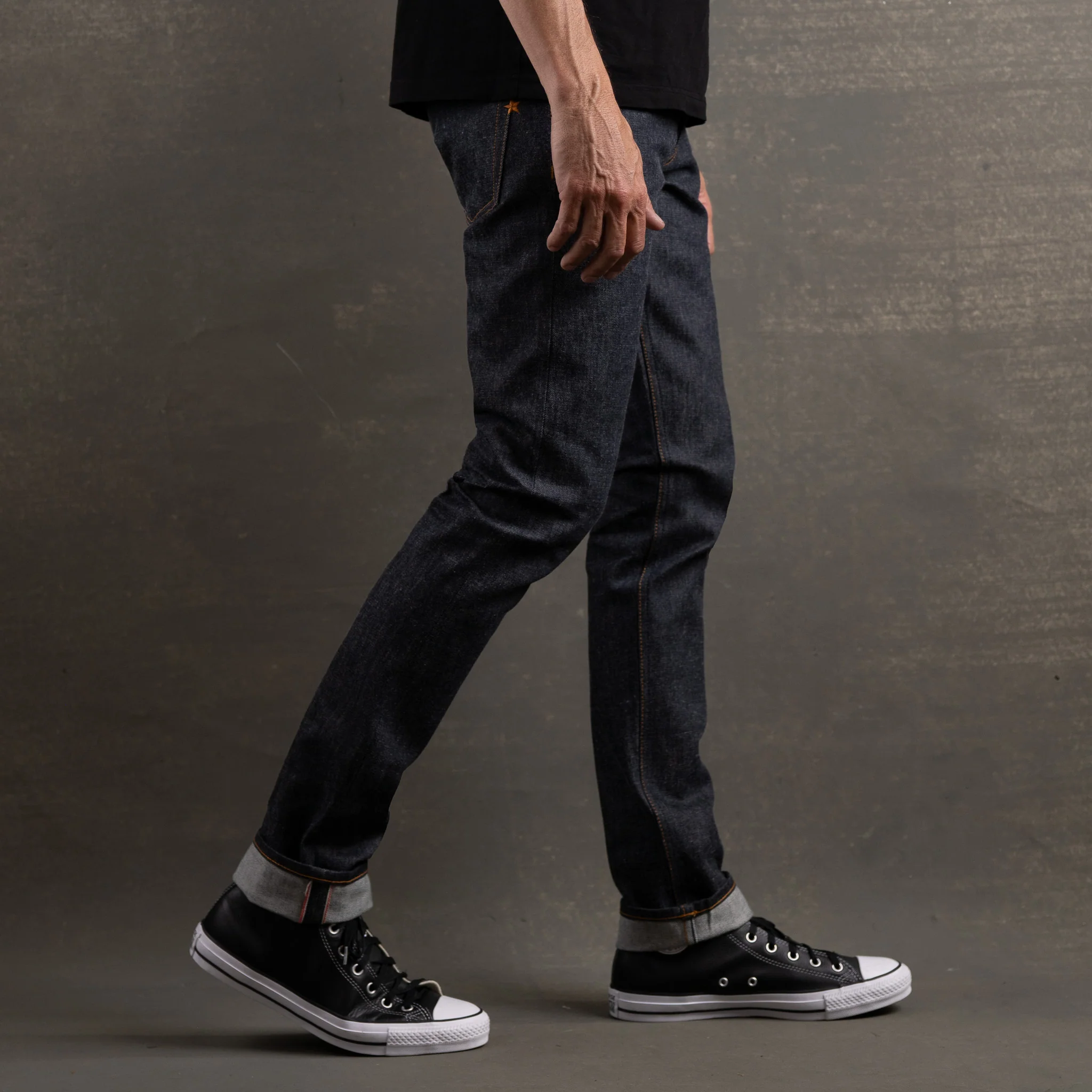 Slim Straight 14oz 'Bayou Blue' Vidalia Mills USA Selvage Denim Jean - Image 4
