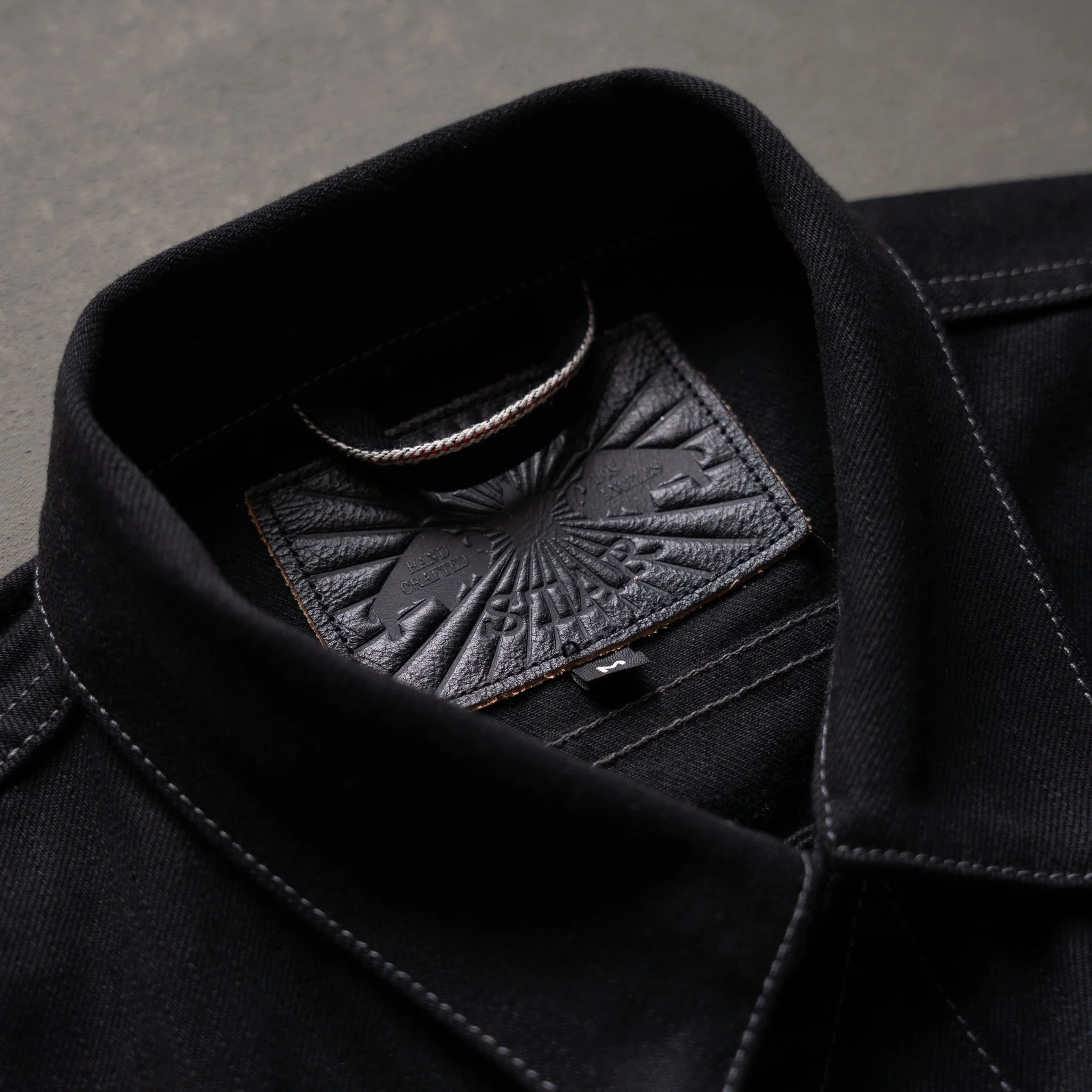 Steadfast Rider 14oz Onyx Japan Selvedge Denim Jacket - Contrast Stitch - Image 11