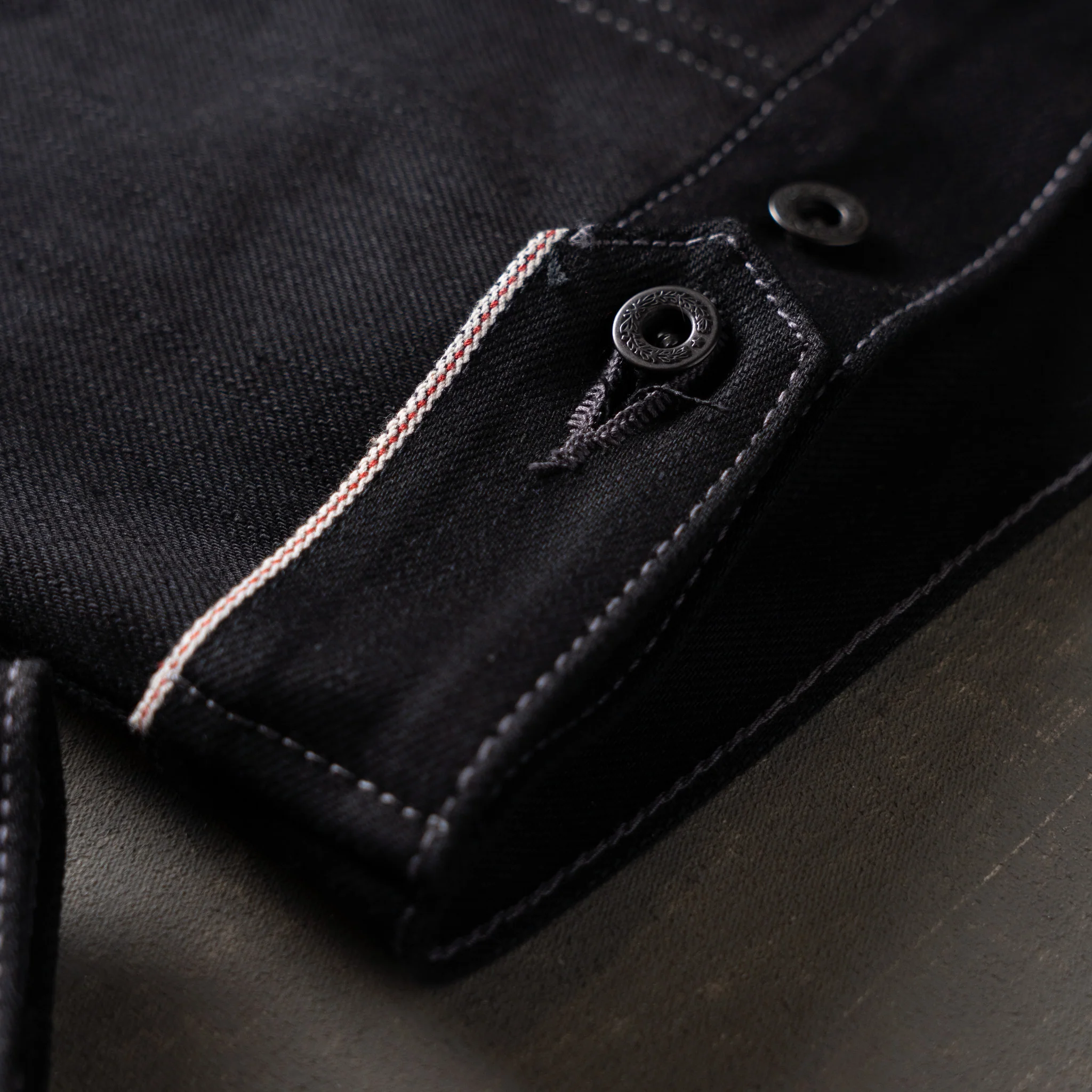 Steadfast Rider 14oz Onyx Japan Selvedge Denim Jacket - Contrast Stitch - Image 15