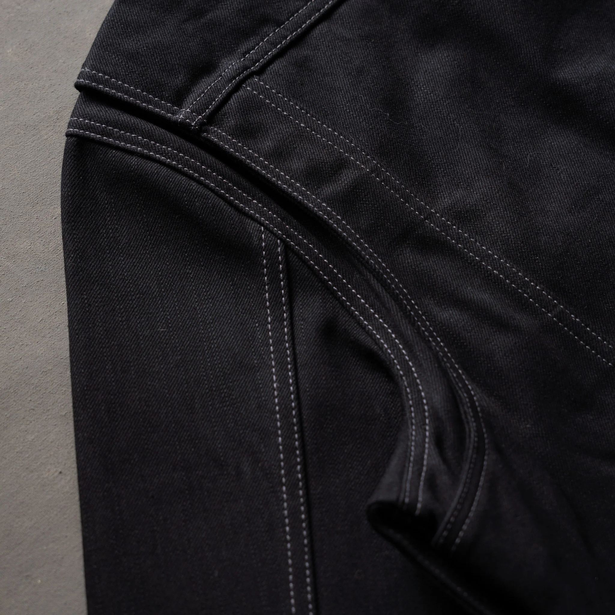 Steadfast Rider 14oz Onyx Japan Selvedge Denim Jacket - Contrast Stitch - Image 16