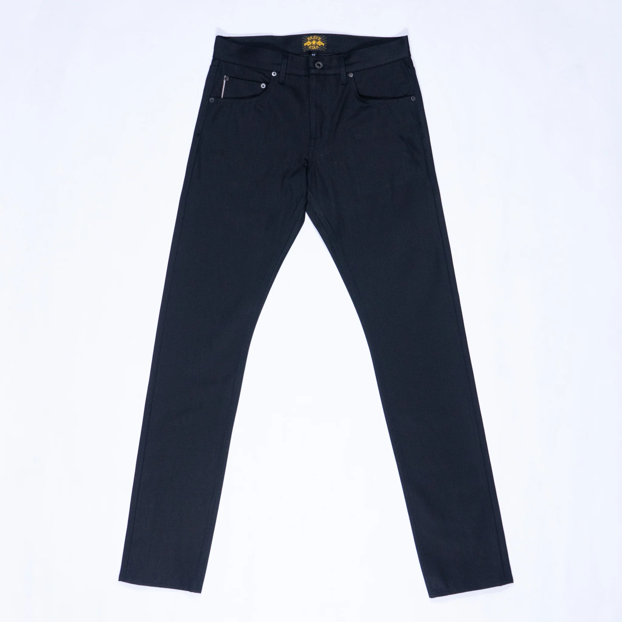 Regular Taper 14oz 'Onyx' Double Black Japan Selvage Denim - Image 4