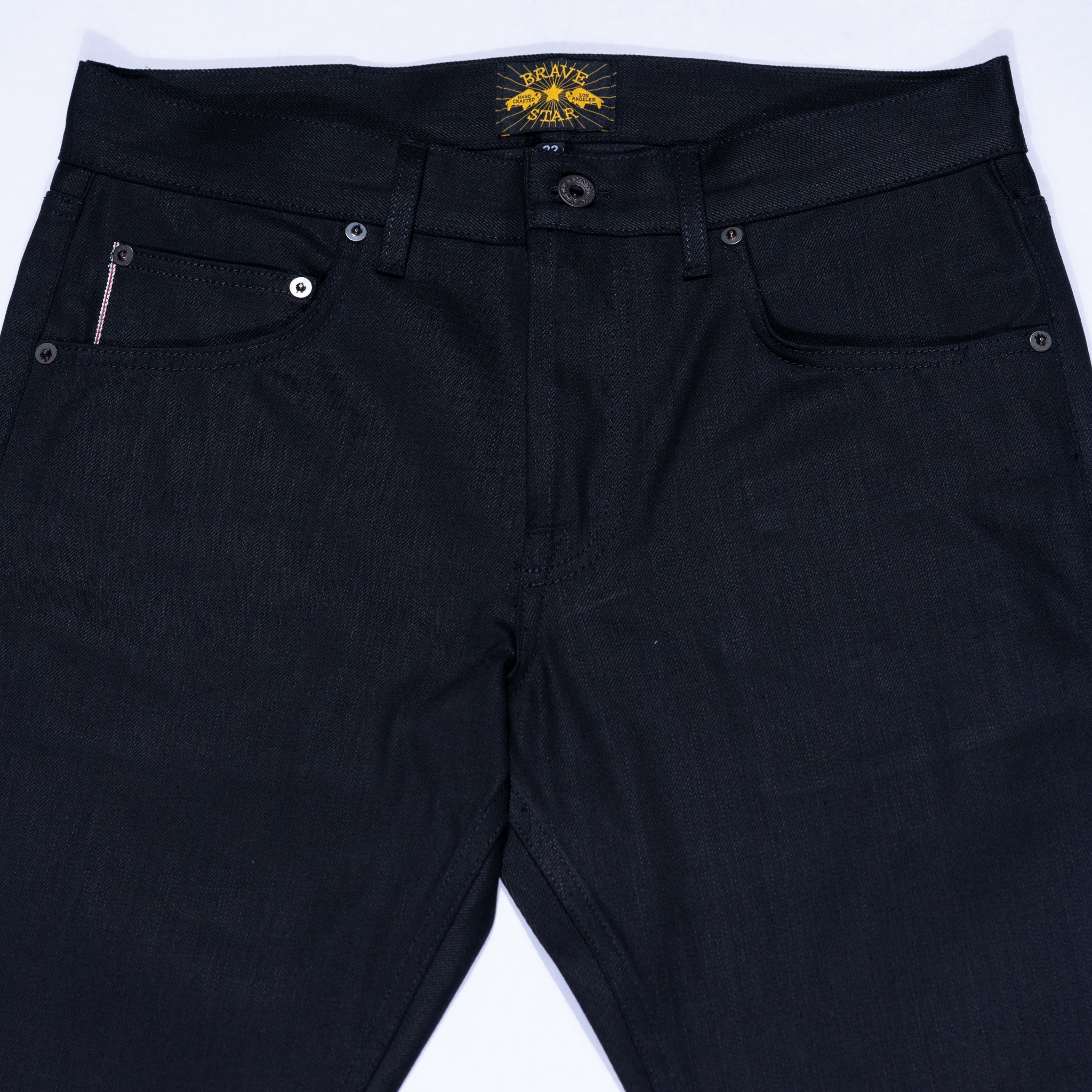 Regular Taper 14oz 'Onyx' Double Black Japan Selvage Denim - Image 5