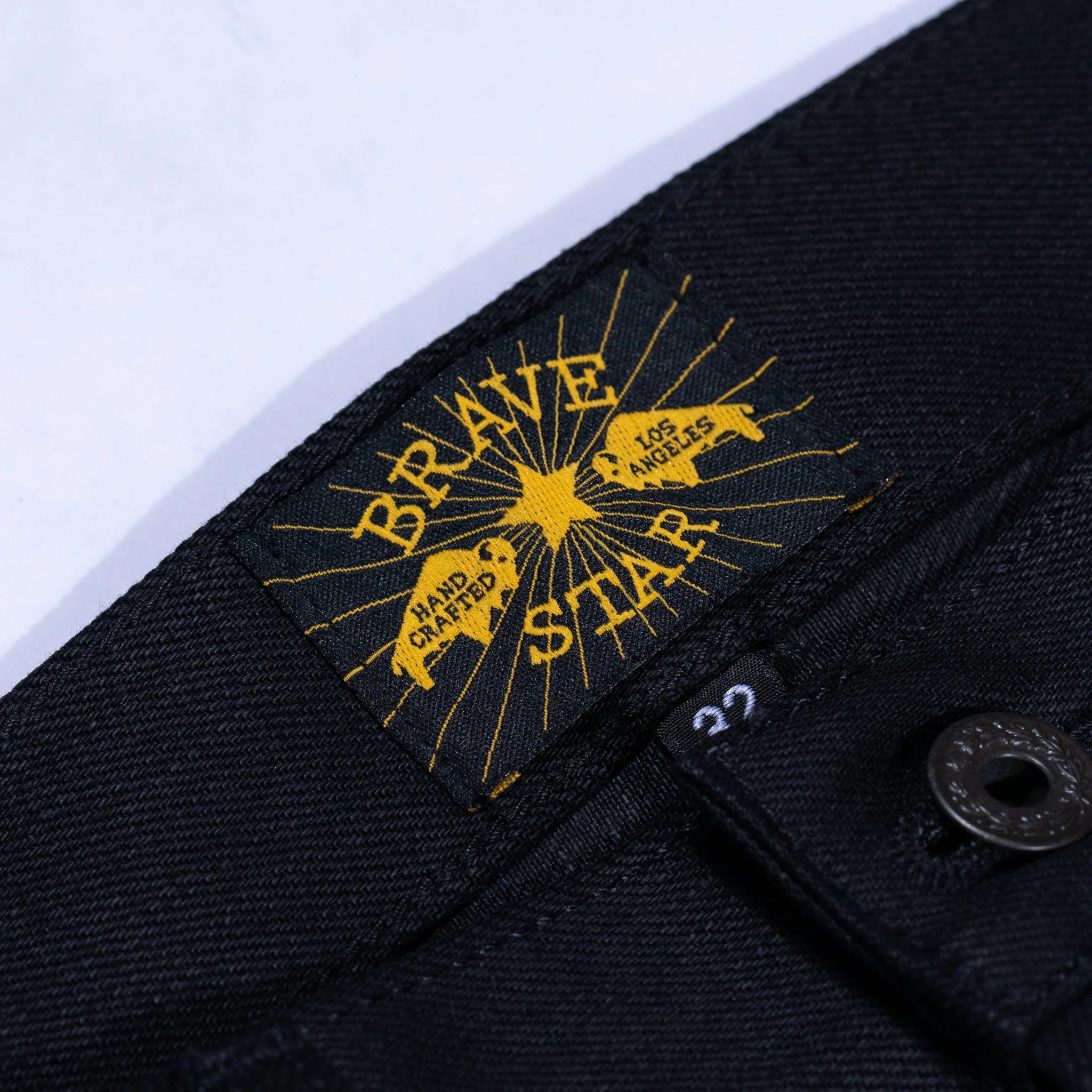 Regular Taper 14oz 'Onyx' Double Black Japan Selvage Denim - Image 8