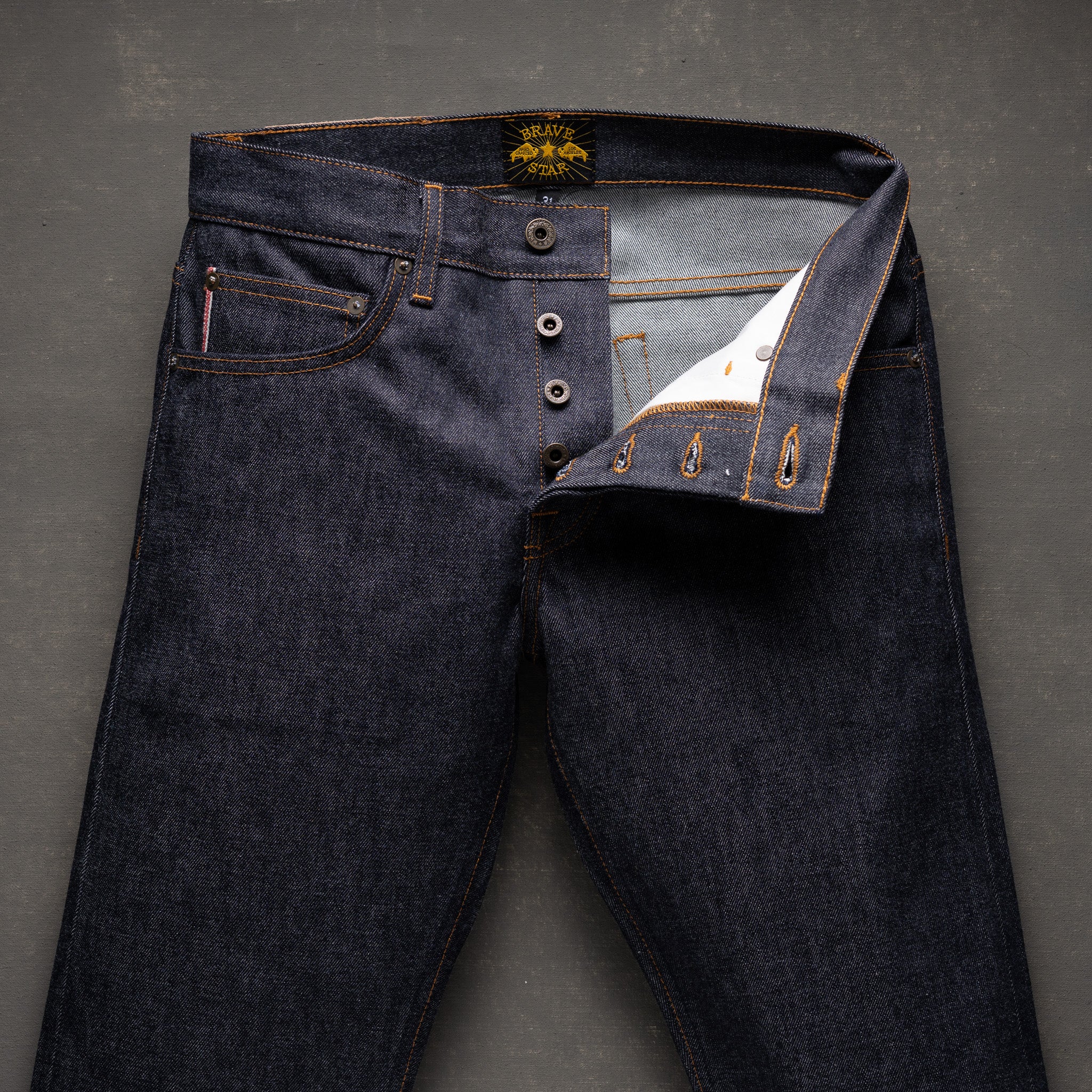 True Straight Vidalia Mills USA 14oz 'Bayou Blue' Selvage Denim Jean - Image 10